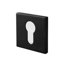 zinc aluminum square security interior door handle escutcheon for key hole